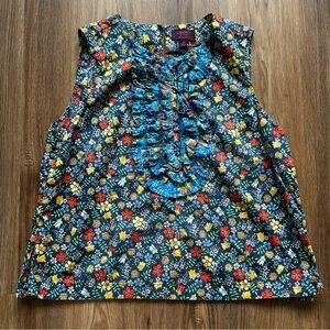 J. Crew Floral Tank Top - Blue, Red, Yellow